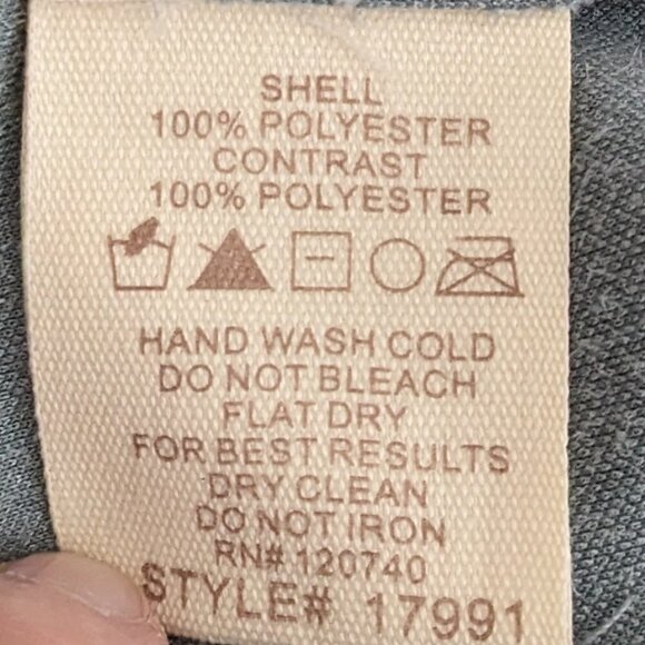 Women's MYSTREE, Blue, Faux Suede Long Sleeved Waterfall Jacket; Size M - Picture 4 of 4